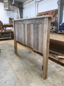 Reclaimed wood headboard